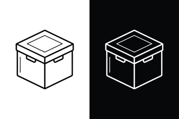Storage-box icon isolated vector icon illustration on white background.