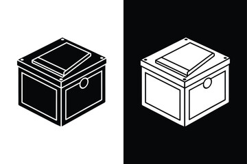 Storage-box icon isolated vector icon illustration on white background.
