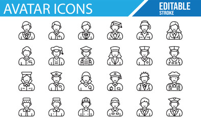 Modern Occupation Avatar Icons for Websites, Apps, and Digital Media