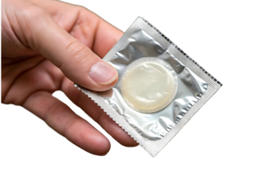 pills in a hand isolated on Transparent Background
