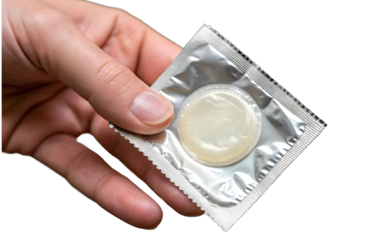 pills in a hand isolated on Transparent Background