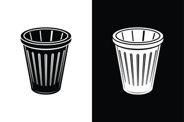 Waste-basket icon isolated vector icon illustration on white background.