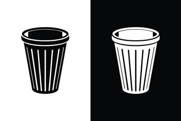 Waste-basket icon isolated vector icon illustration on white background.