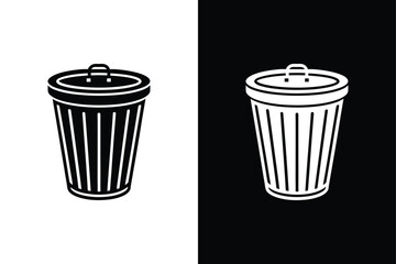 Waste-basket icon isolated vector icon illustration on white background.