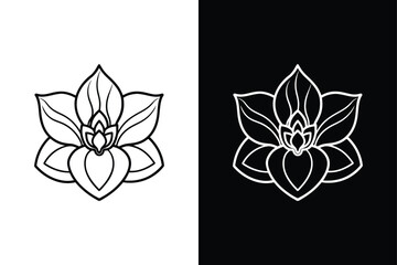 Violet flower icon isolated vector icon illustration on white background.