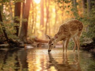deer in the woods