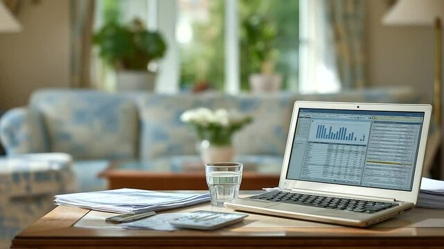 Organized Home Office Desk for a Freelance Digital Nomad