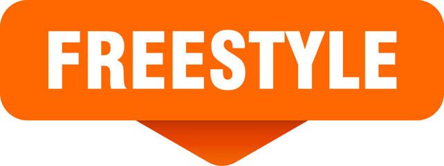 freestyle sticker. freestyle sign on transparent background