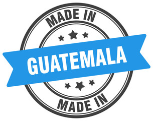 Made in Guatemala round sign. Made in Guatemala stamp.