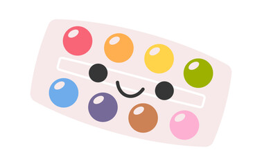 Cute painting box cartoon character