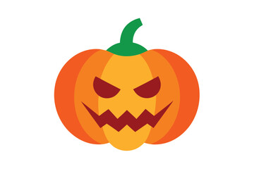Halloween pumpkin clipart on white background 