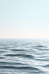 Obraz premium Minimalist Calm Sea Horizon under Clear Sky