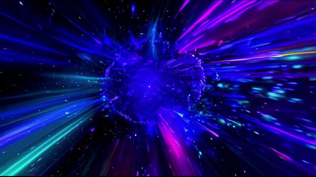 s a colorful brain in the middle of a vibrant nebula