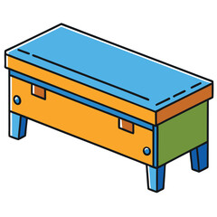 illustration of a table with a chair