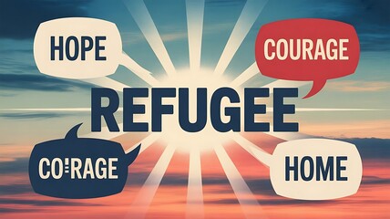  World Refugee Day – 20 June banner, created with generative ai