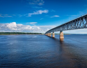 Obraz premium view of the confederation bridge from new brunswick to prince edward island