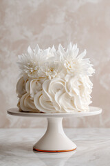 white wedding cake