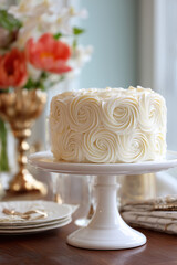 wedding cake with flowers