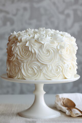 white wedding cake