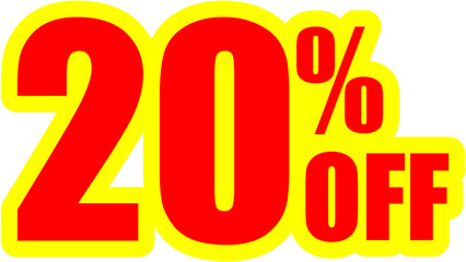 20 Percent Off Discount Coupon Template – Promotional Sale Voucher Ticket Design for Special Offer, Deal, Shopping, and Business Advertising