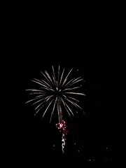 Fototapeta premium Fireworks Bursting Against Night Sky