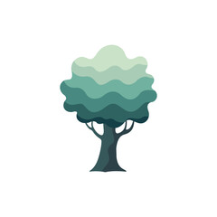 Cute Stylized Tree Vector for Eco Projects