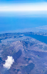 Mount Gunung Batur with Danau Batur Lake, Island Bali, Indonesia, Southeast Asia.