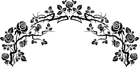 Elegant roses frame