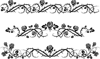 Roses borders set