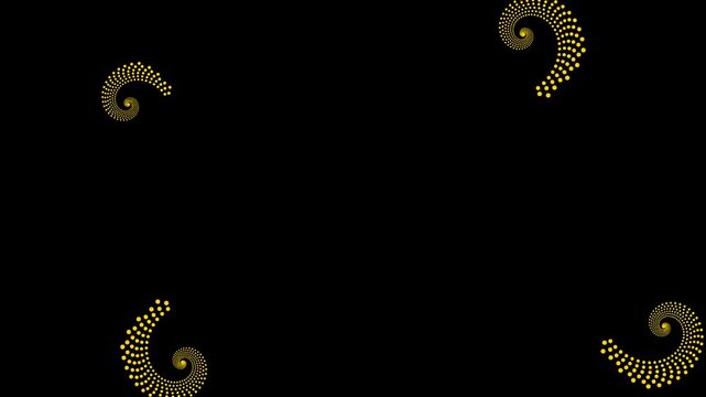  golden ration fibonacc animation on transparent background. Video footage 4K