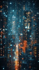 Ai Generated Wallpaper Depicting Highrise City Skyline With Architects Enhancing Design Using Performance Data and Three Dimensional Sustainable Construction Tools