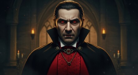 Count Dracula Portrait - Intense Gaze