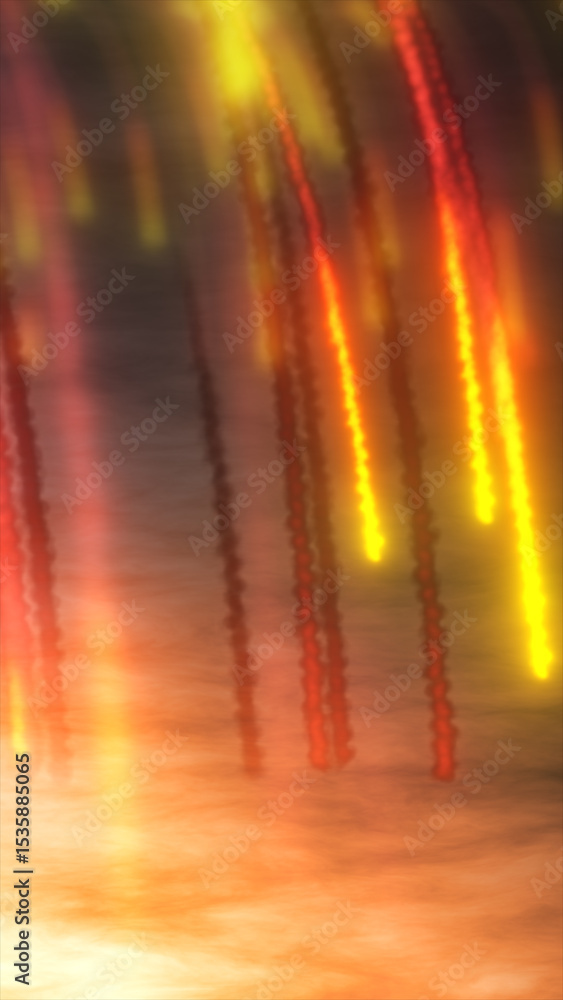 Poster abstract golden mesh of glowing energy and luminous waves forming a fluid, high-tech visual pattern