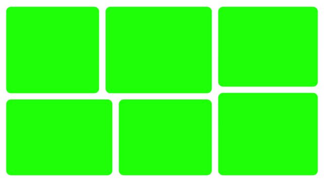 collage or grid green screen 4k animation Native Design elements, Simple bento grid UI layout design. trendy Geometry Futuristic grid animation