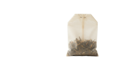 Delicate Tea Infuser Bag Filled with Aromatic Herbs.