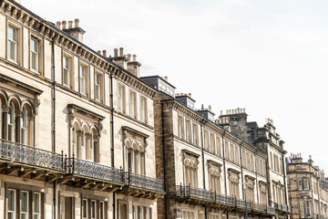 facades in Edinburgh, Scotland
