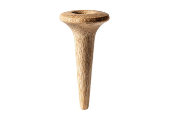 Detailed Closeup of a Light Brown Wooden Golf Tee.