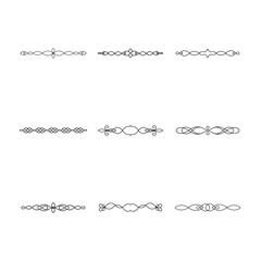 Collection of Nine Black and White Decorative Page Dividers