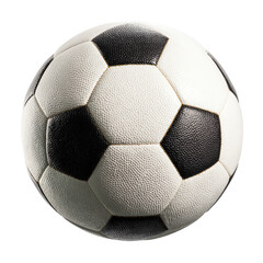 Detailed Soccer Ball with Textured Panels and Golden Stitching CloseUp View.