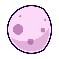 Cute Space Moon Illustration