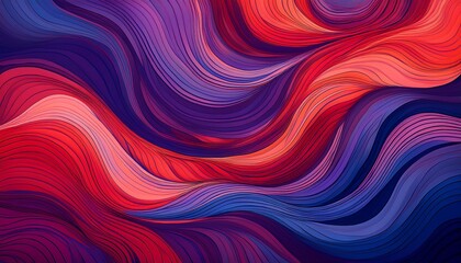 abstract wavy pattern with red purple and blue hues