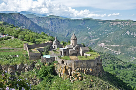 Tatev Monastery in Armenia &ndash; a 9th-century architectural masterpiece perched on a cliff, offering breathtaking views and deep spiritual heritage.