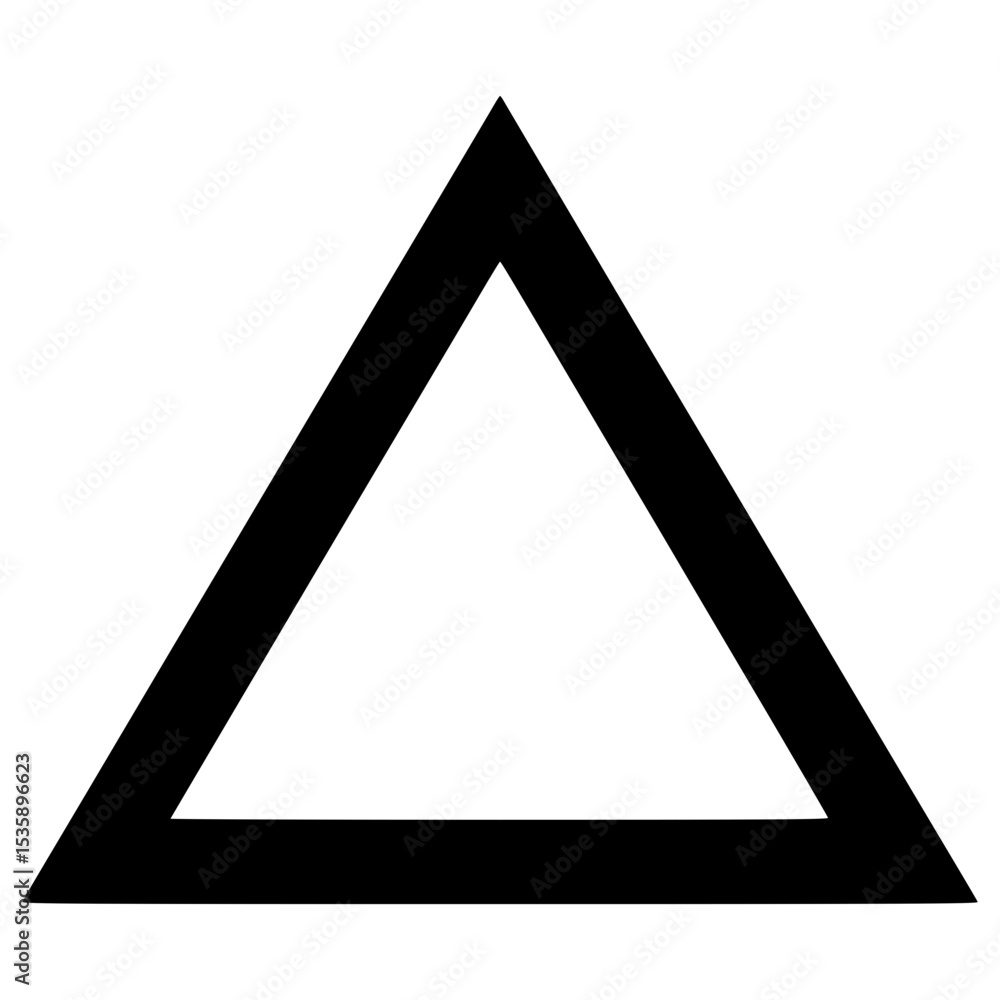 Poster simple black triangle shape with clean lines and bold design