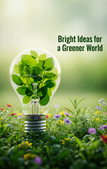 Green Energy Concept, Bright Ideas for a Greener World