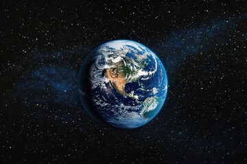 Earth floating on a piece of land, surrounded by green grass and trees, sits outdoors in the daylight, symbolizing nature and the environment