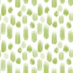 Seamless abstract textured pattern. Green lines on white. Digital brush strokes. Design for textile fabrics, wrapping paper, background, wallpaper, cover. Illustration.