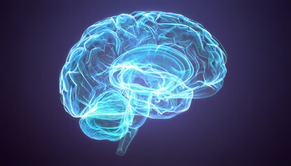 Ethereal Surreal Artwork of a Flowing Human Brain