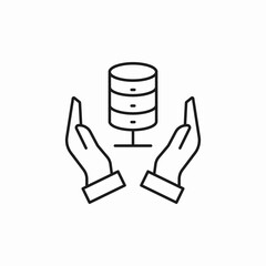 data server care icon sign vector