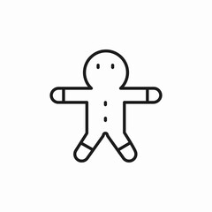ginger bread icon sign vector