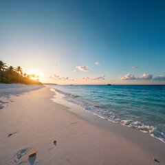 Serene Beach at Golden Hour